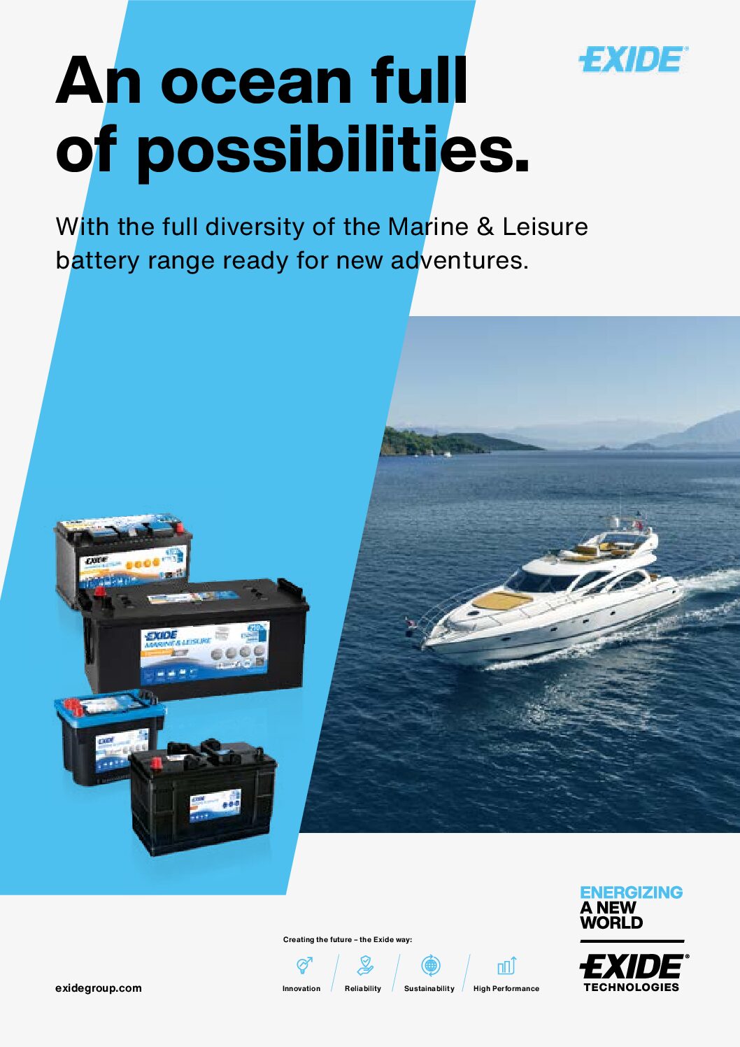 Exide battery marine leisure